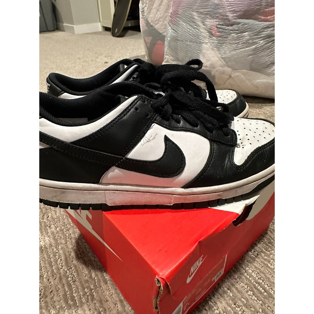 Nike Dunk Low Panda White Black Sneakers CW1590-100 Kids 7Y Mens 7 Women 8.5